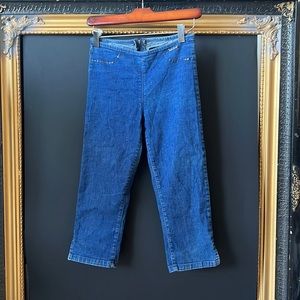 RARE vintage Miss sixty 90’s denim pedal pushers with rhinestone pockets!